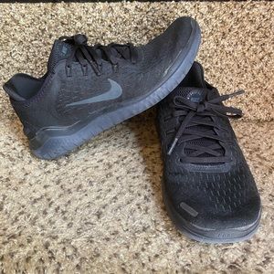 Nike Free Run all black shoes